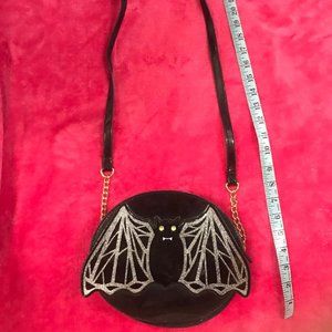 Betsey Johnson glitter bat crossbody
